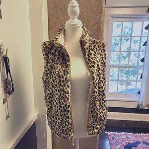 Crewcuts Faux Leopard Vest ~ sz 14